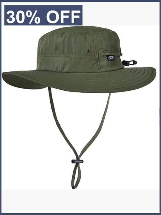 Wide Brim Bucket Hat UPF 50+ Sun Protection for Fishing Hiking